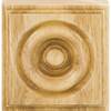Hardware Resources 3-1/2" Wx7/8"Dx3-1/2"H Rubberwood Traditional Rosette ROS5-RW